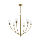 Jheni Six Light Chandelier in Brushed Gold