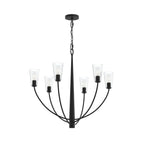 Jheni Six Light Chandelier in Matte Black