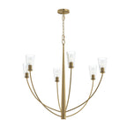 Jheni Six Light Chandelier in Brushed Gold