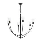 Jheni Six Light Chandelier in Matte Black