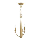 Jheni Three Light Chandelier in Brushed Gold