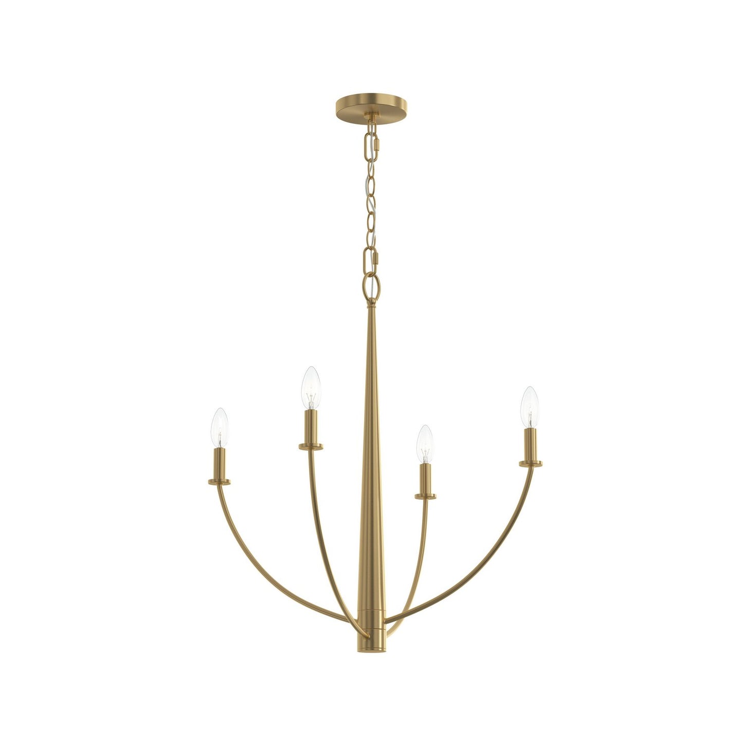 Jheni Four Light Chandelier in Brushed Gold