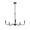 Ilia Five Light Chandelier in Matte Black