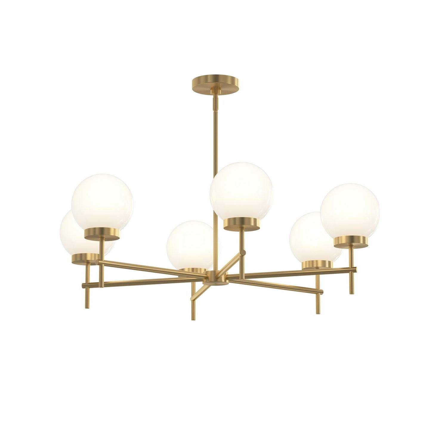 Rigsby Six Light Chandelier in Brushed Gold