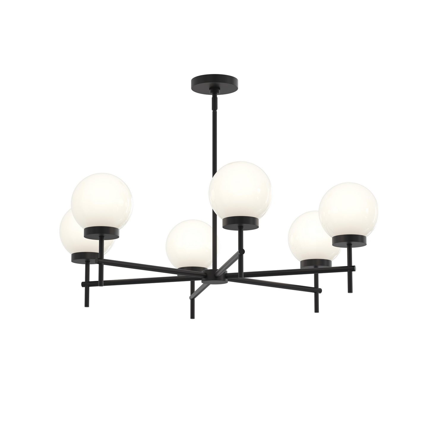 Rigsby Six Light Chandelier in Matte Black
