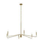 Pilar Six Light Chandelier in Brushed Gold