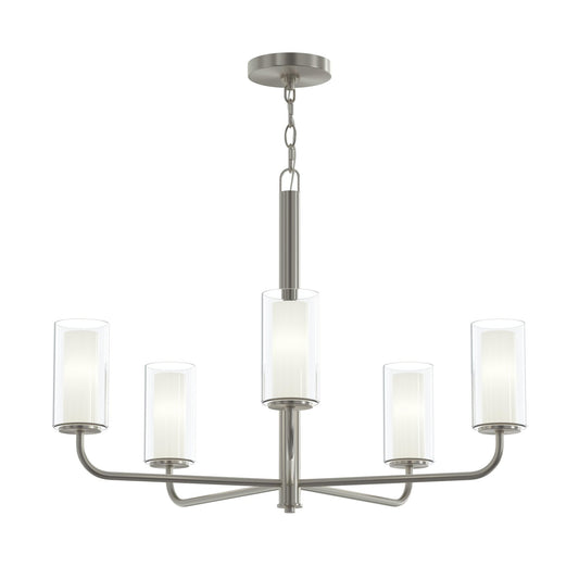 Mack Five Light Chandelier in Brushed Nickel