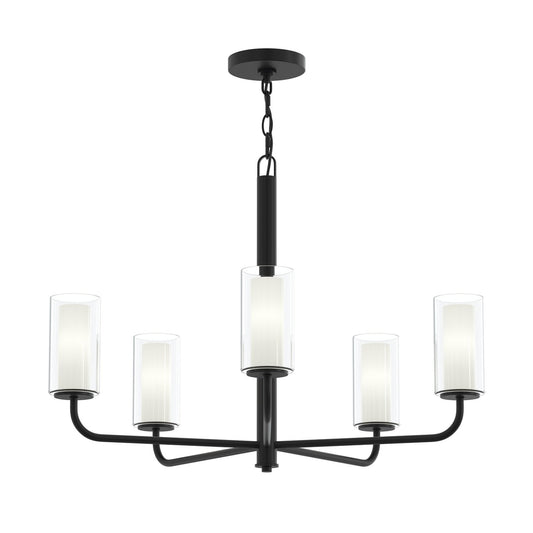 Mack Five Light Chandelier in Matte Black
