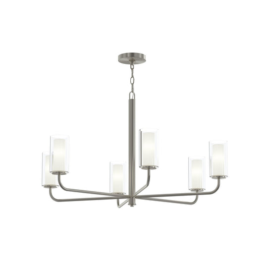 Mack Six Light Chandelier in Brushed Nickel