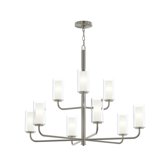 Mack Nine Light Chandelier in Brushed Nickel