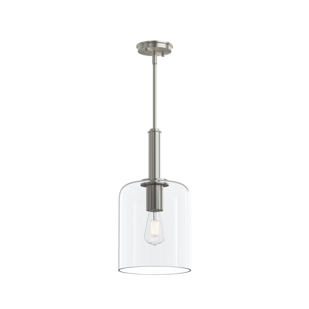Reines One Light Pendant in Brushed Nickel