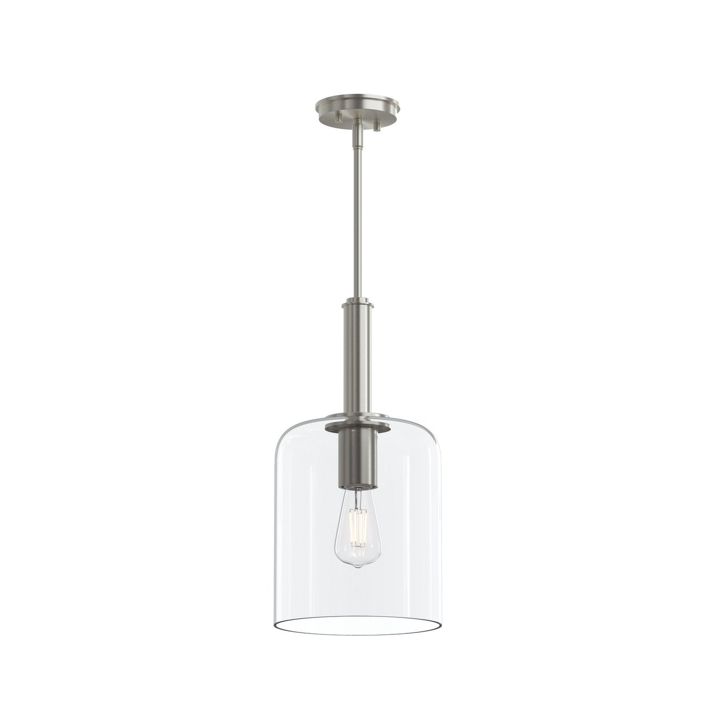 Reines One Light Pendant in Brushed Nickel