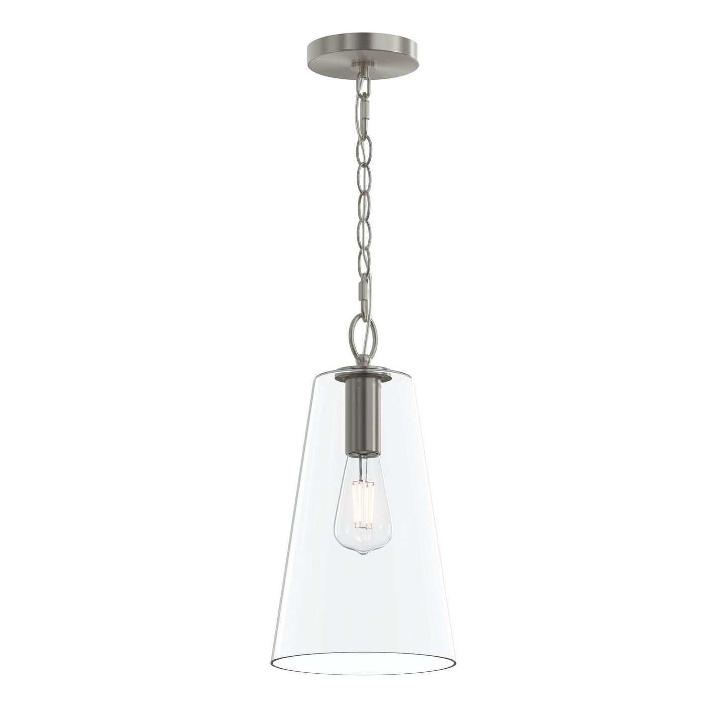 Jheni One Light Pendant in Brushed Nickel