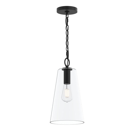 Jheni One Light Pendant in Matte Black
