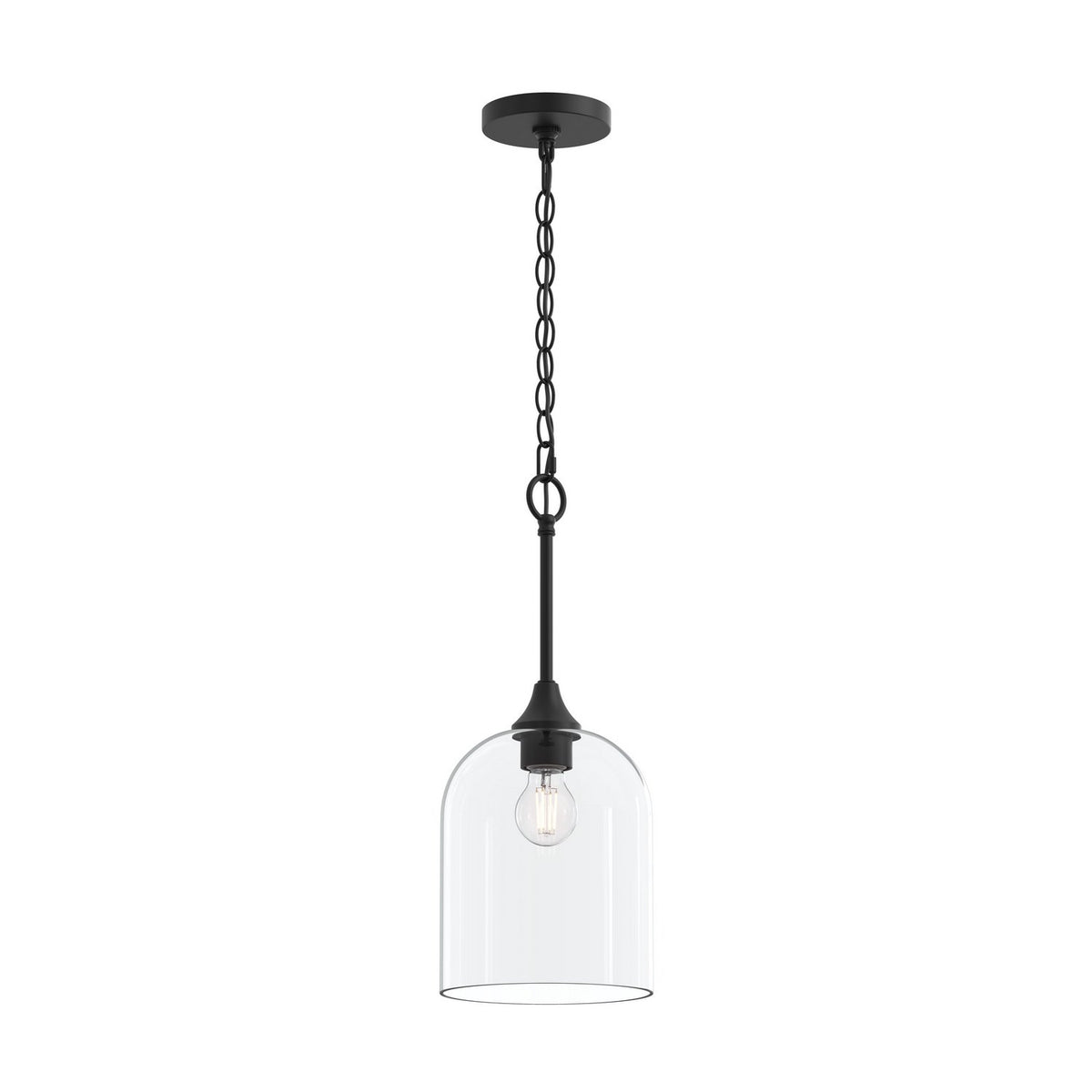 Ilia One Light Pendant in Matte Black