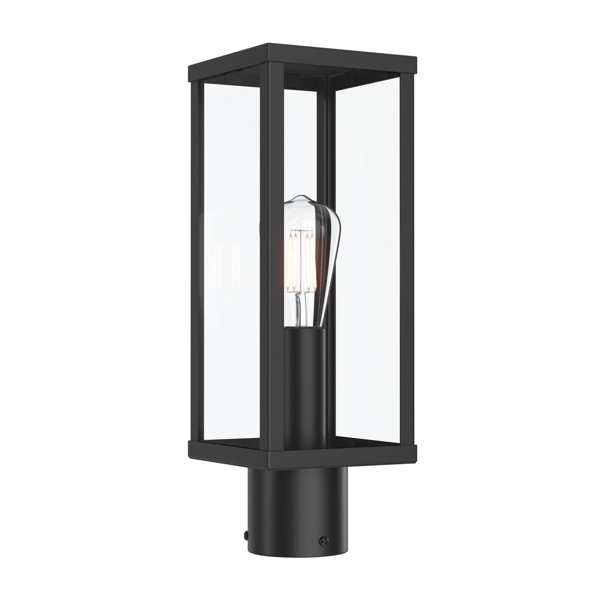 Ryle One Light Outdoor Post Mount in Matte Black