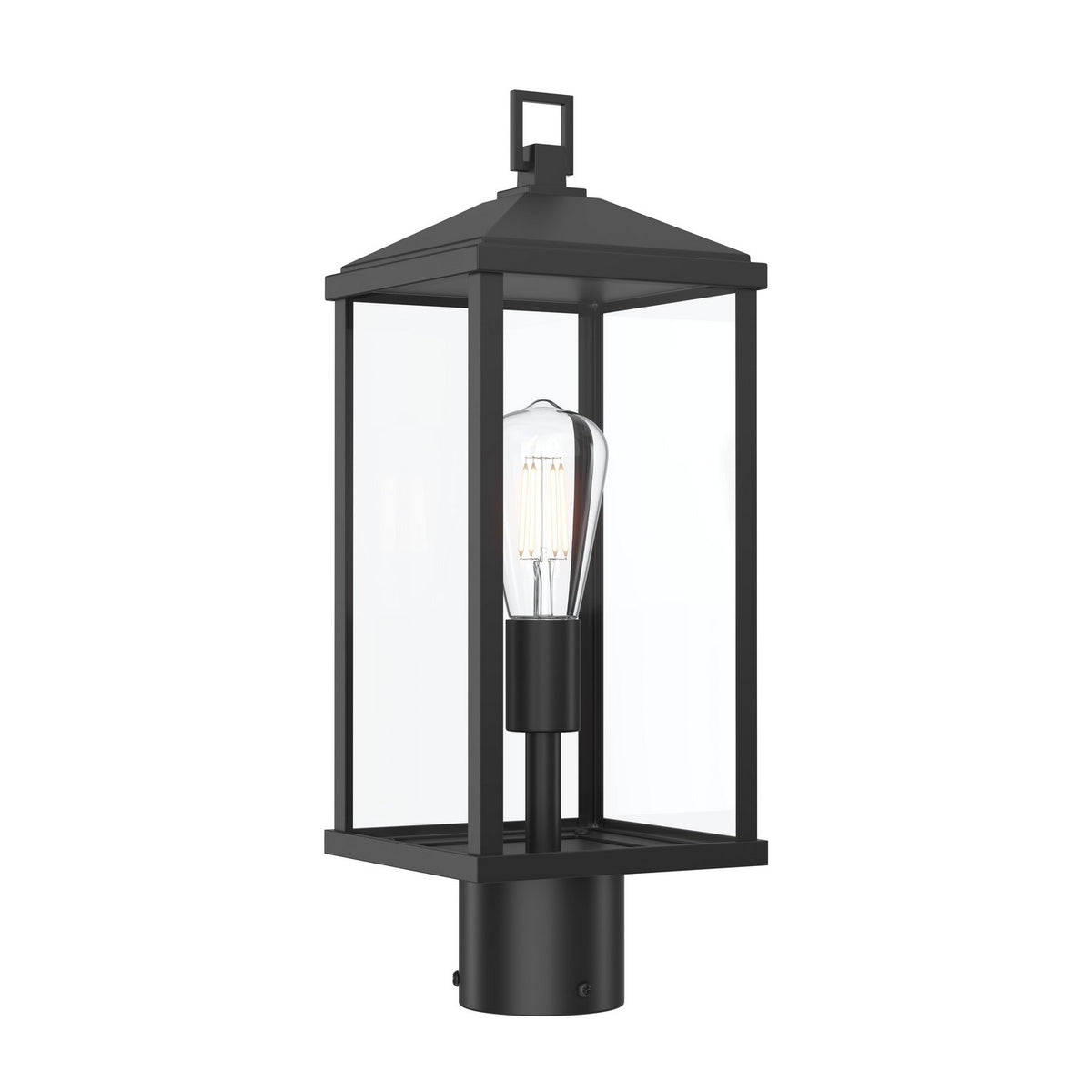 Cantley One Light Outdoor Post Mount in Matte Black