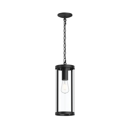 Kagen One Light Outdoor Pendant in Matte Black