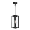 Ryle One Light Outdoor Pendant in Matte Black