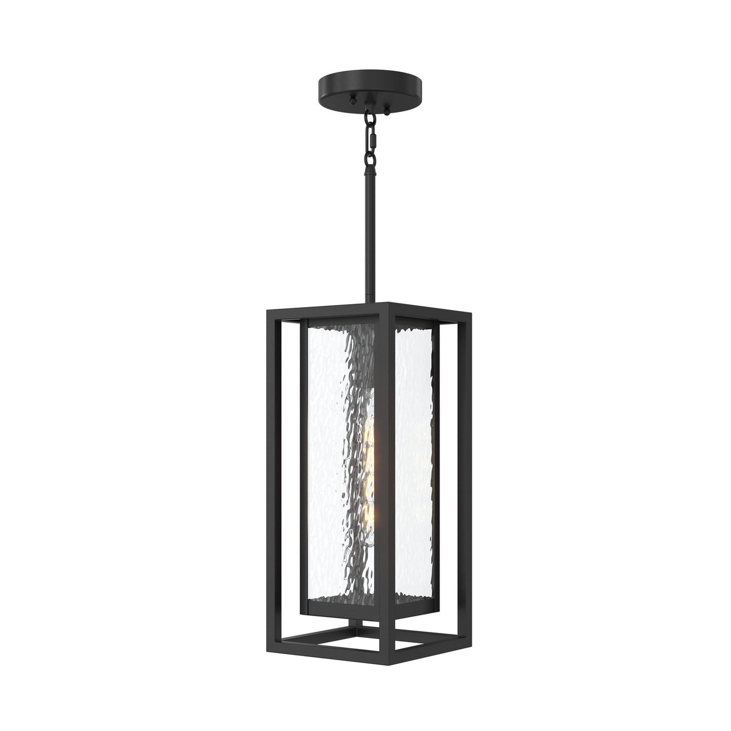 Shaw One Light Outdoor Pendant in Textured Black