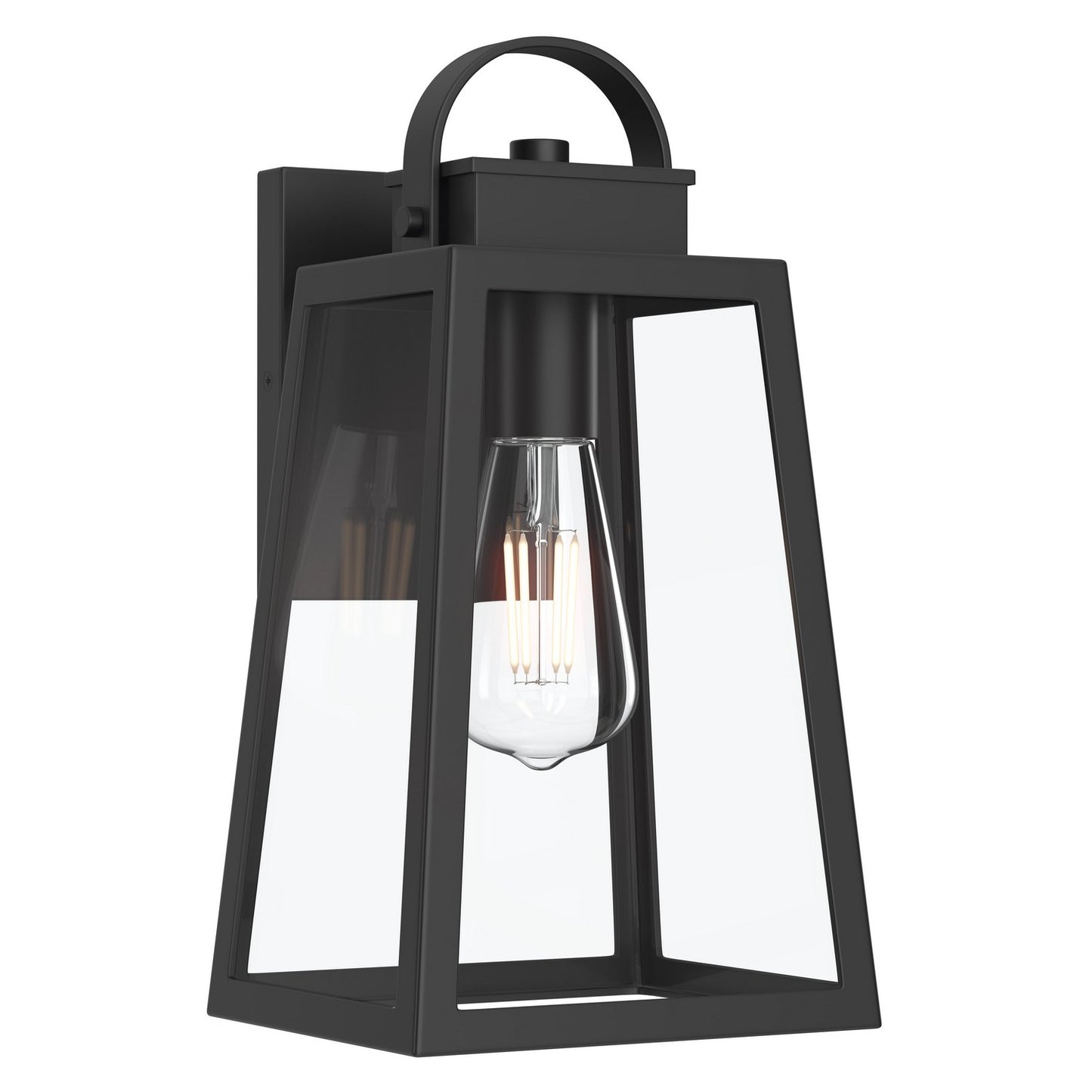 Hedry One Light Outdoor Wall Mount in Matte Black