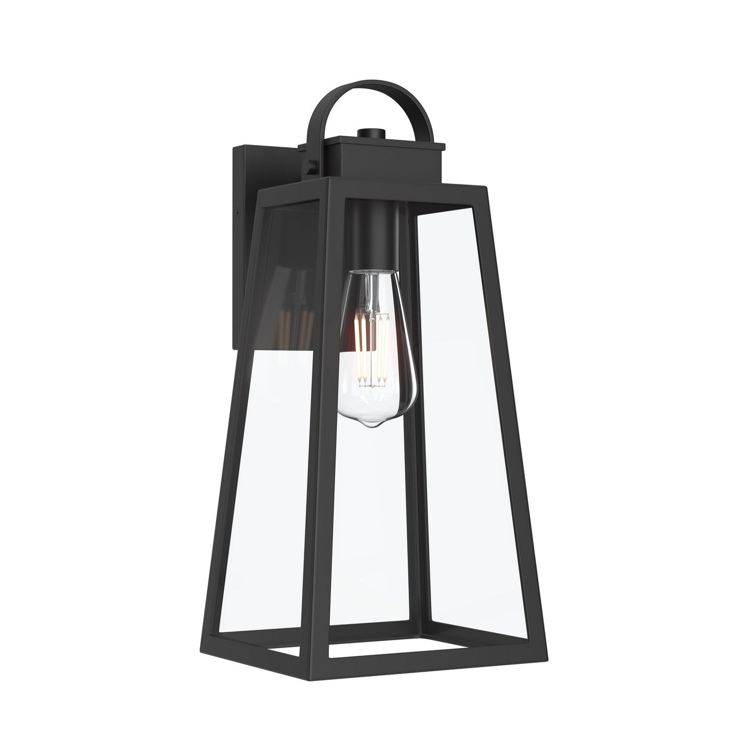 Hedry One Light Outdoor Wall Mount in Matte Black