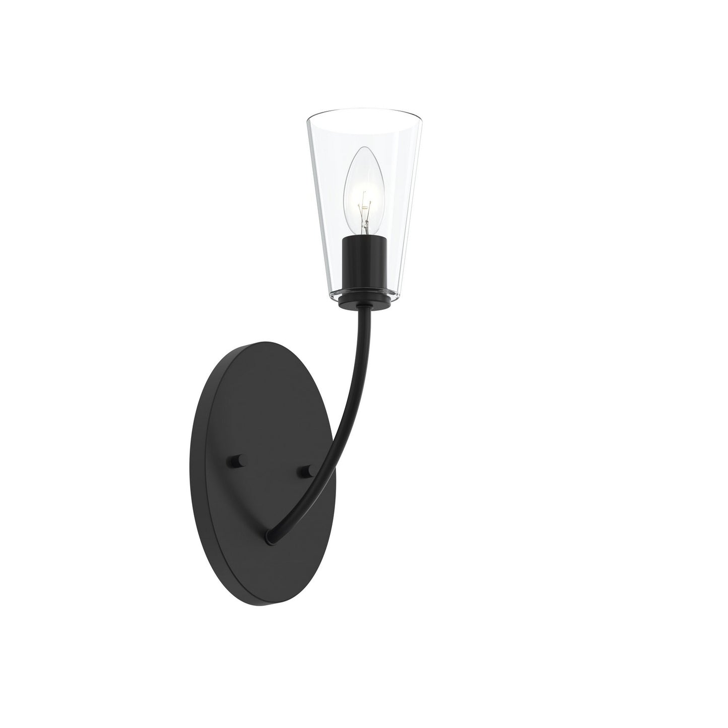 Jheni One Light Wall Sconce in Matte Black