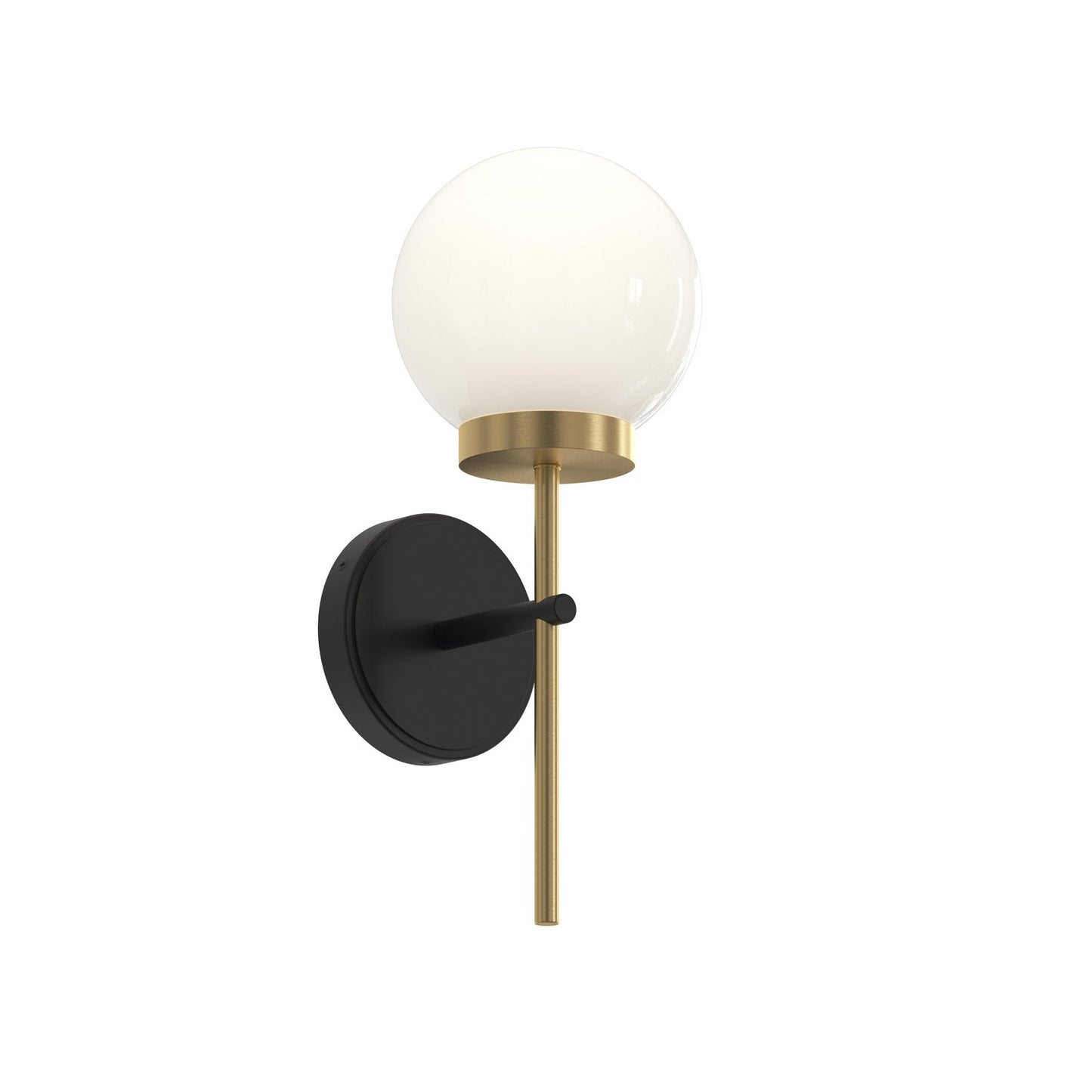 Rigsby One Light Wall Sconce in Matte Black and Brushed Gold