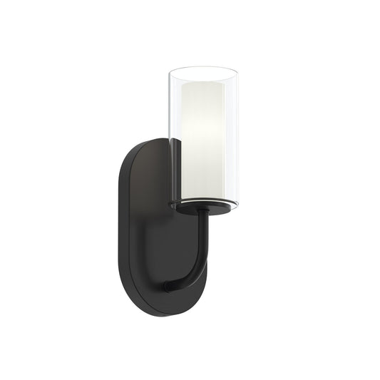 Mack One Light Wall Sconce in Matte Black