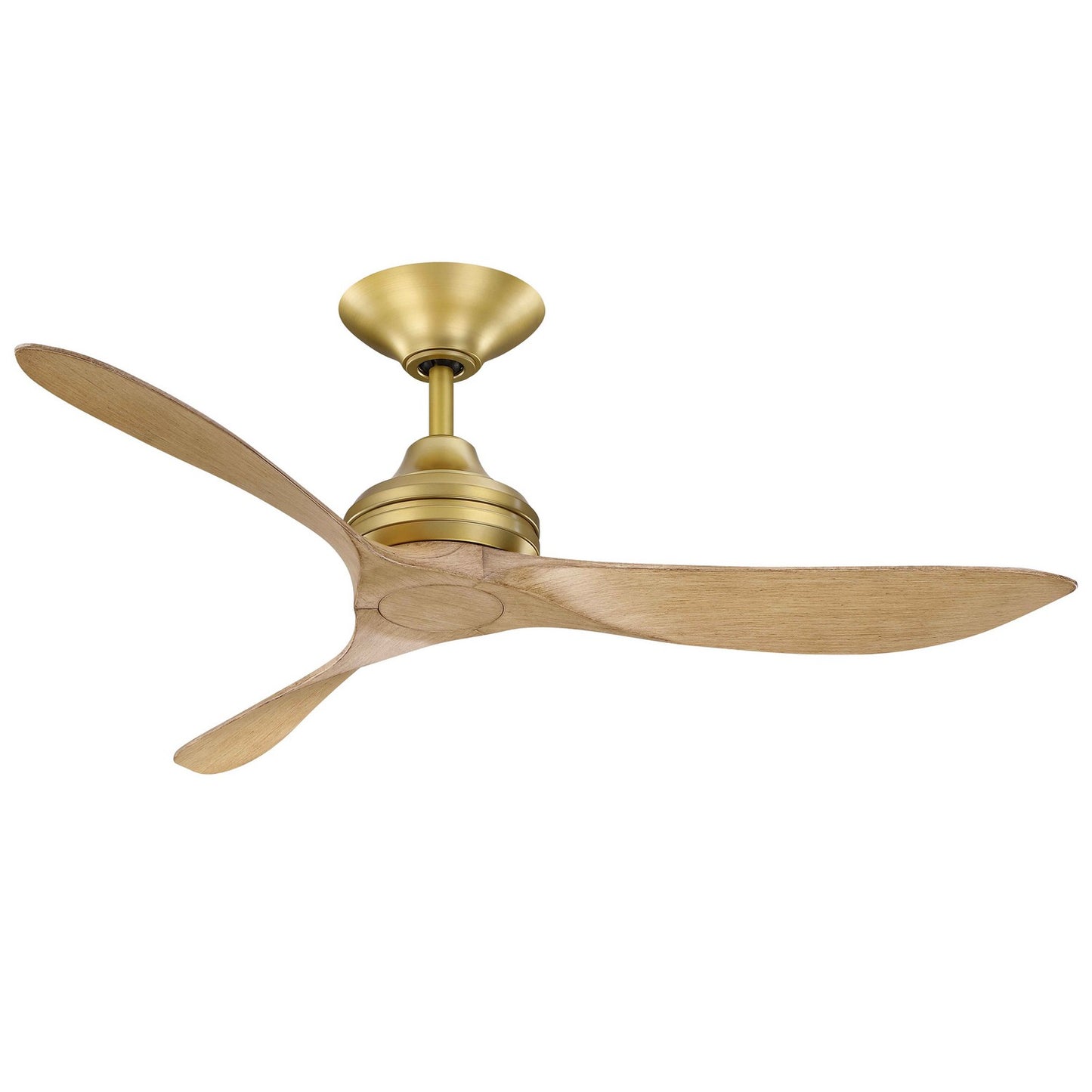 Aviara Coastal 52" Ceiling Fan in Brushed Satin Brass