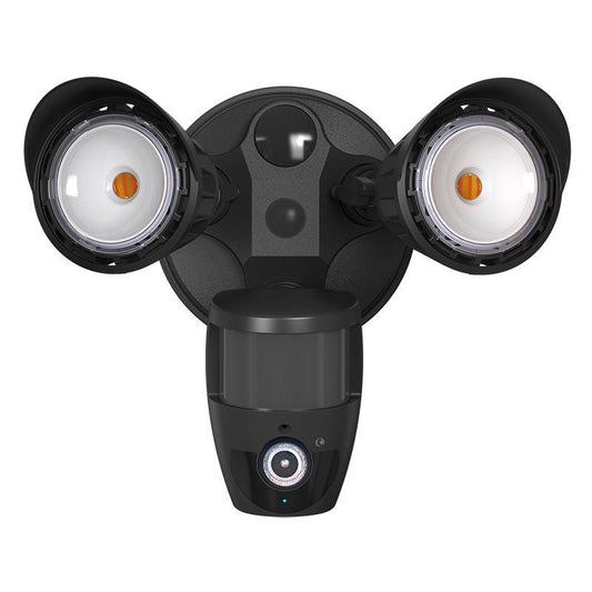 Security Light With Camera in Black