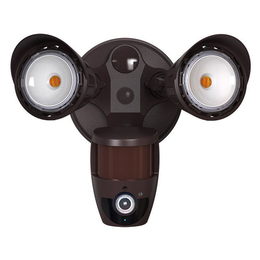 Security Light With Camera in Bronze