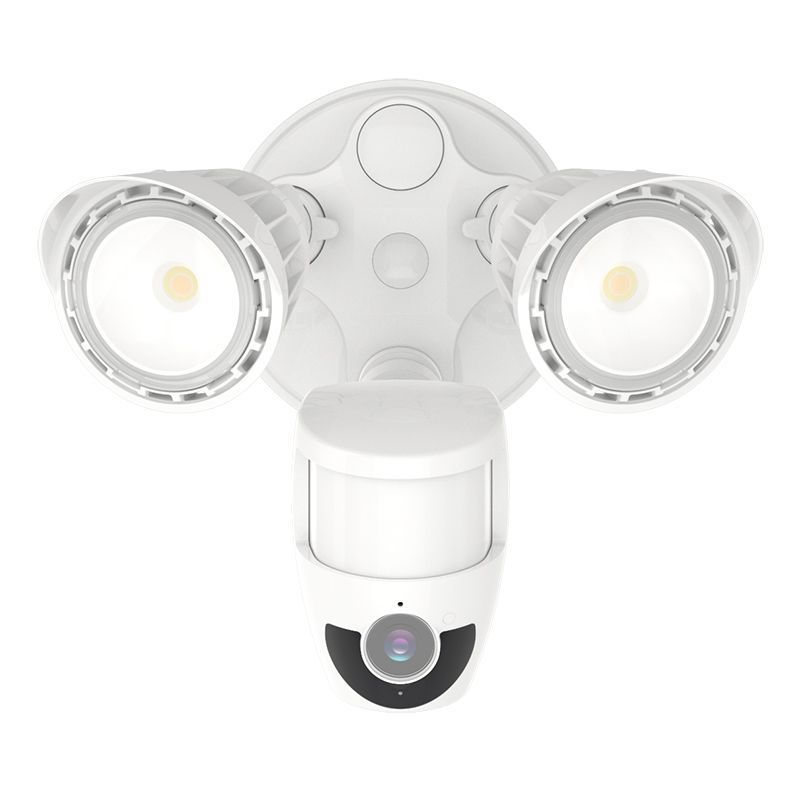 Security Light With Camera in White