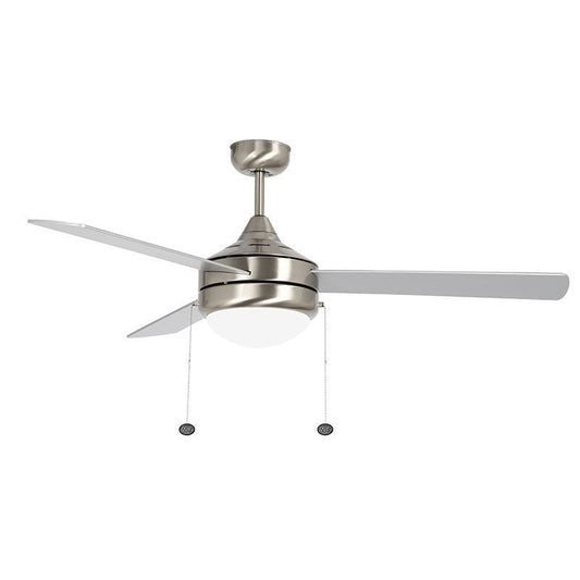 52"Ceiling Fan in Brush Nickel And Rosewood/Silver
