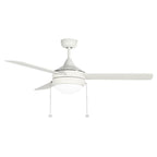 52"Ceiling Fan in White And White