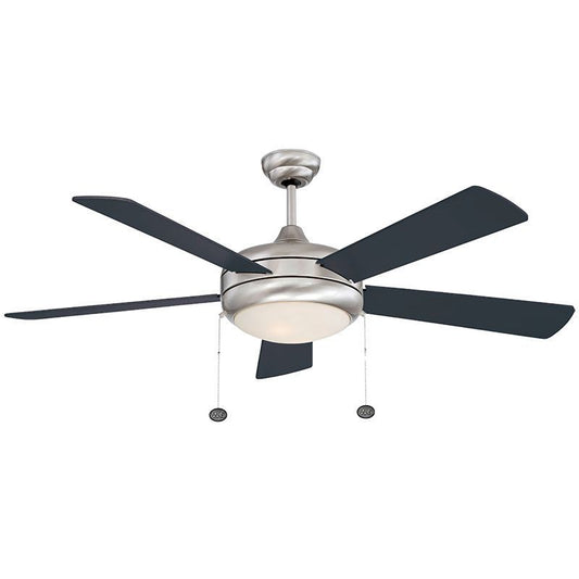 52"Ceiling Fan in Brush Nicke And Black/Rosewood