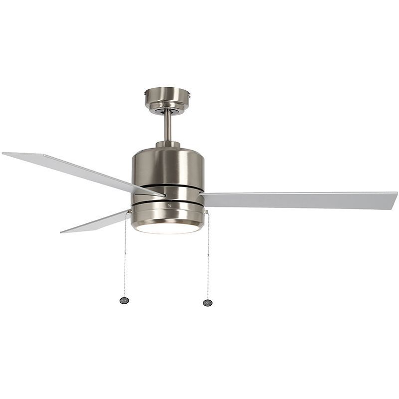 52"Ceiling Fan in Brush Nickel And Rosewood/Silver