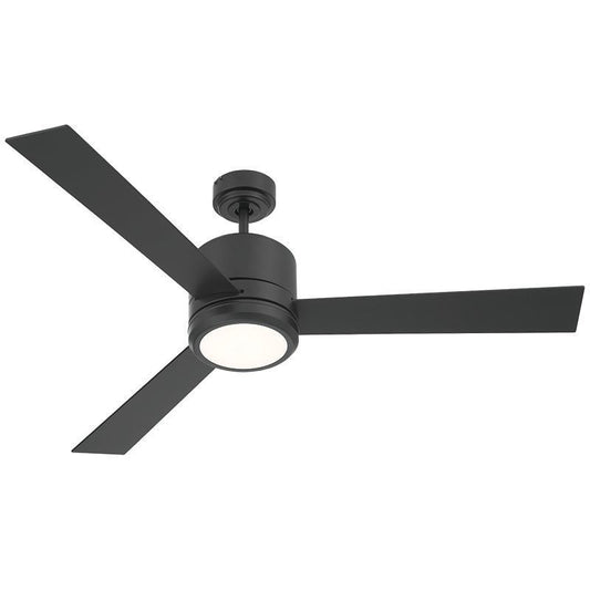 52"Ceiling Fan in Black And Black
