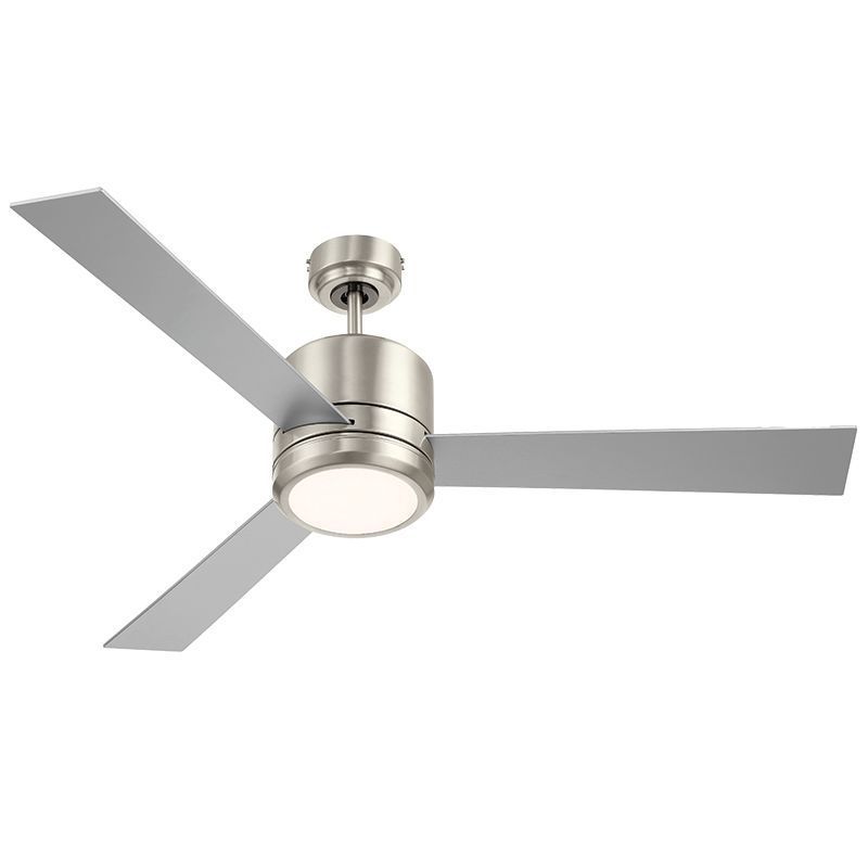 52"Ceiling Fan in Brush Nickel And Rosewood/Silver