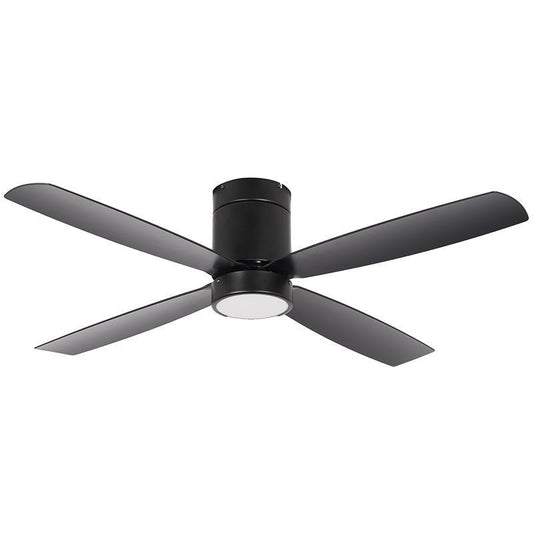 52"Ceiling Fan in Black And Black