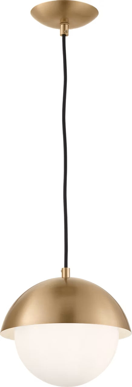 Hyde One Light Pendant in Satin Brass