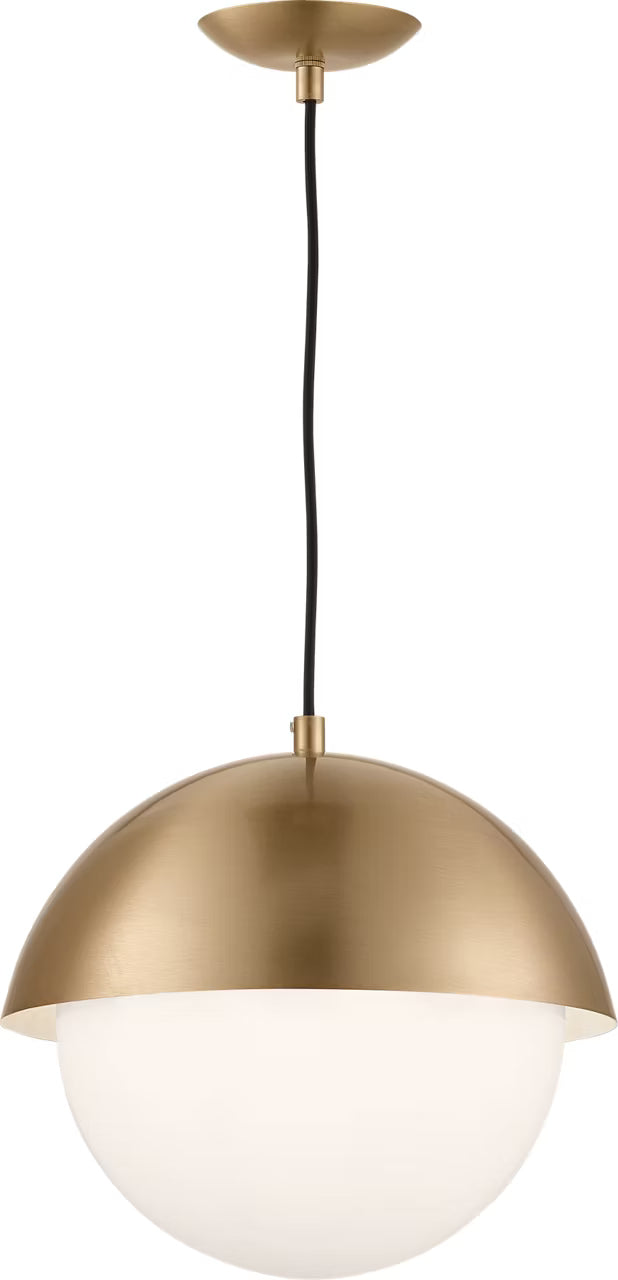 Hyde One Light Pendant in Satin Brass