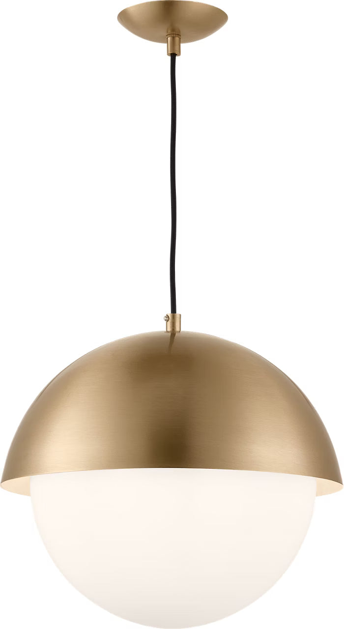 Hyde One Light Pendant in Satin Brass