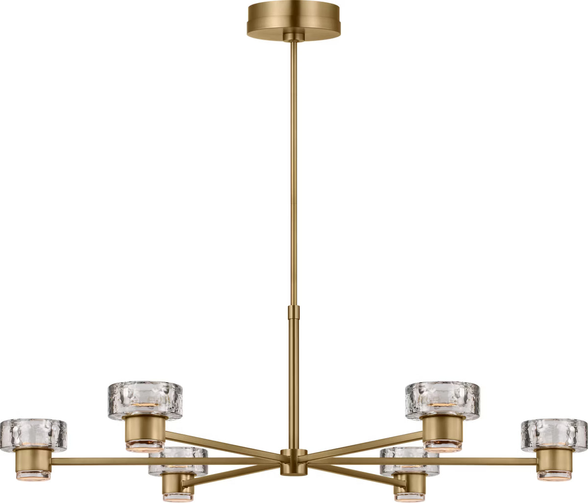 Holsted LED Chandelier in Estate Brass