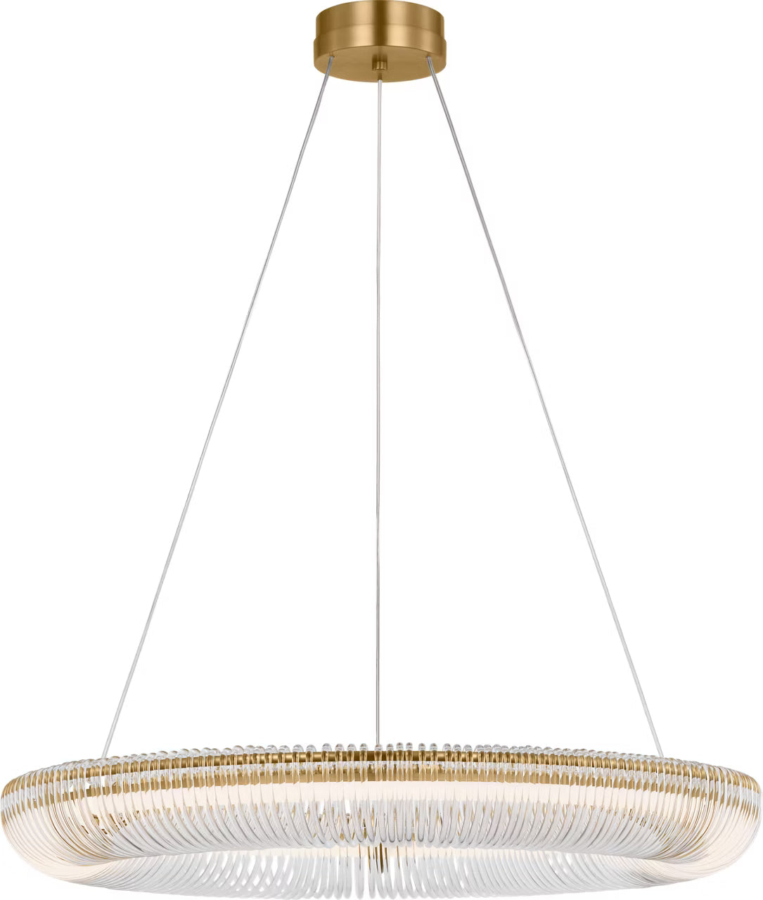 Pierce LED Chandelier in Burnished Brass