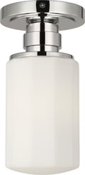 Fairfax One Light Flush Mount in Polished Nickel