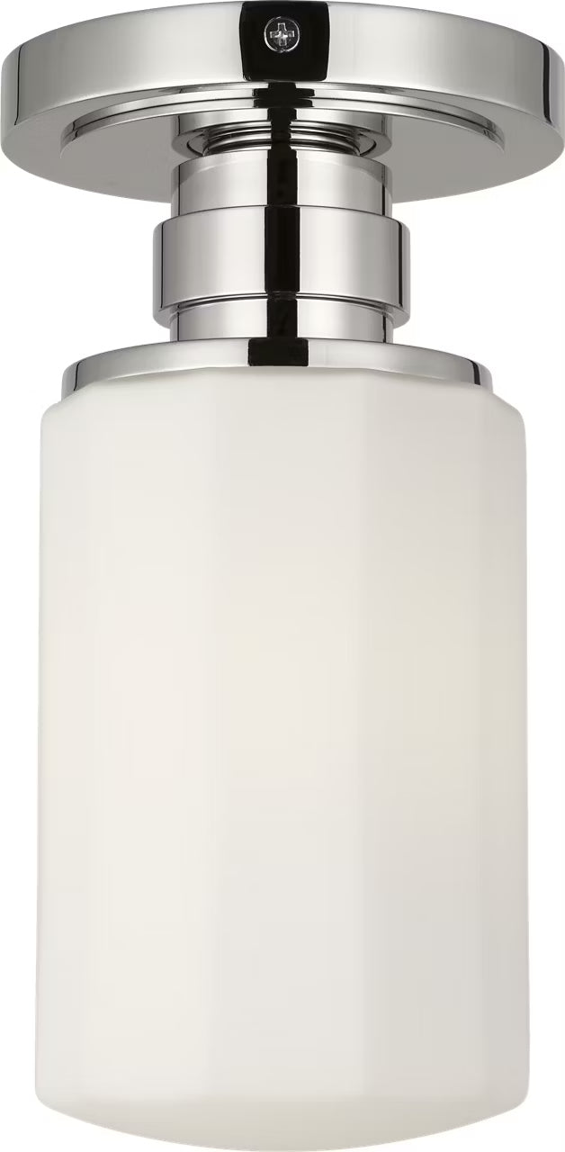 Fairfax One Light Flush Mount in Polished Nickel