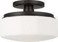 Fairfax One Light Flush Mount in Aged Iron