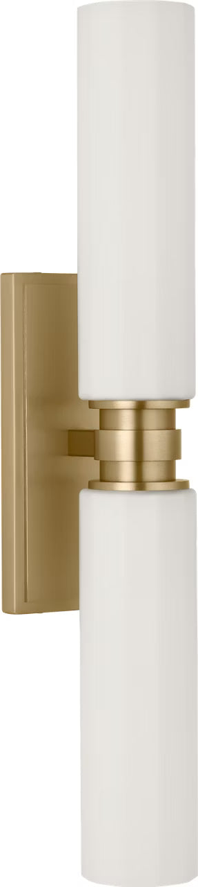 Fairfax Two Light Vanity in Estate Brass