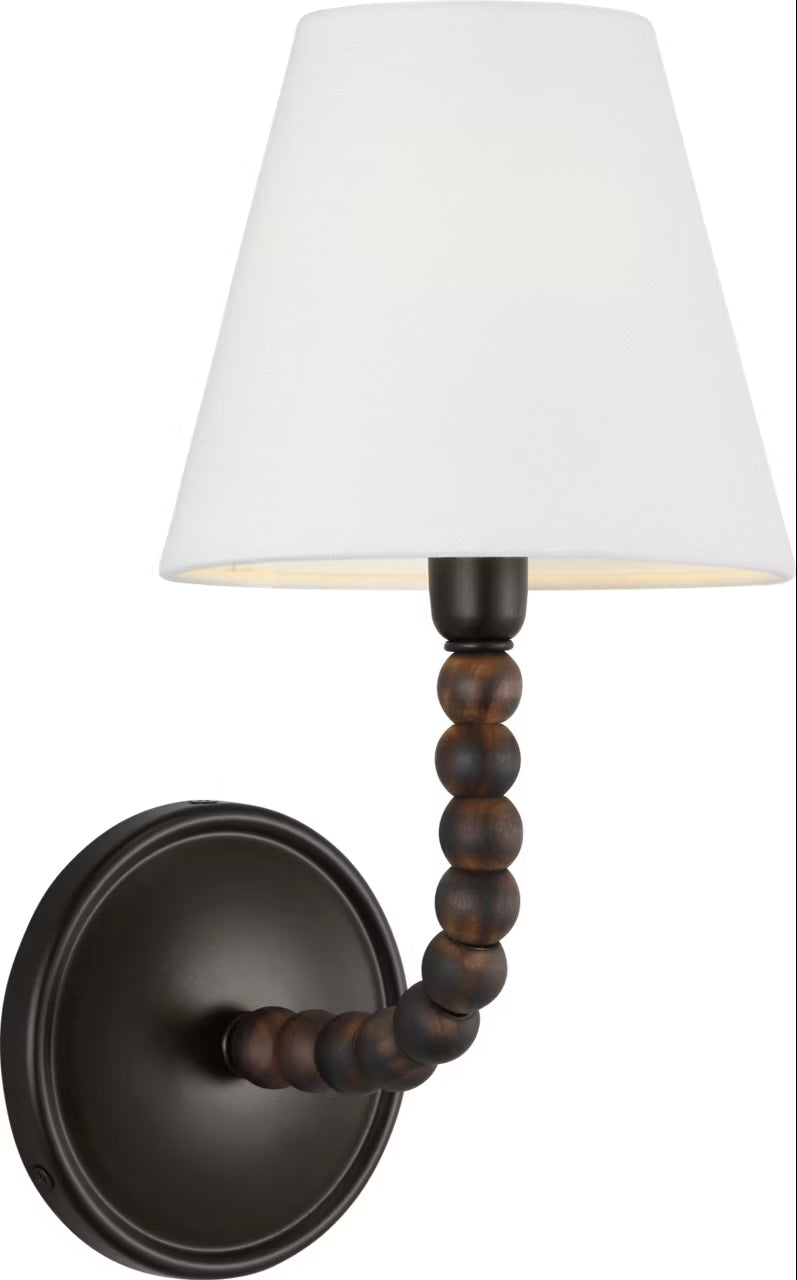 Fiona One Light Wall Sconce in Aged Iron
